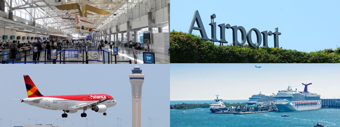Port Everglades is close to 3 international airports